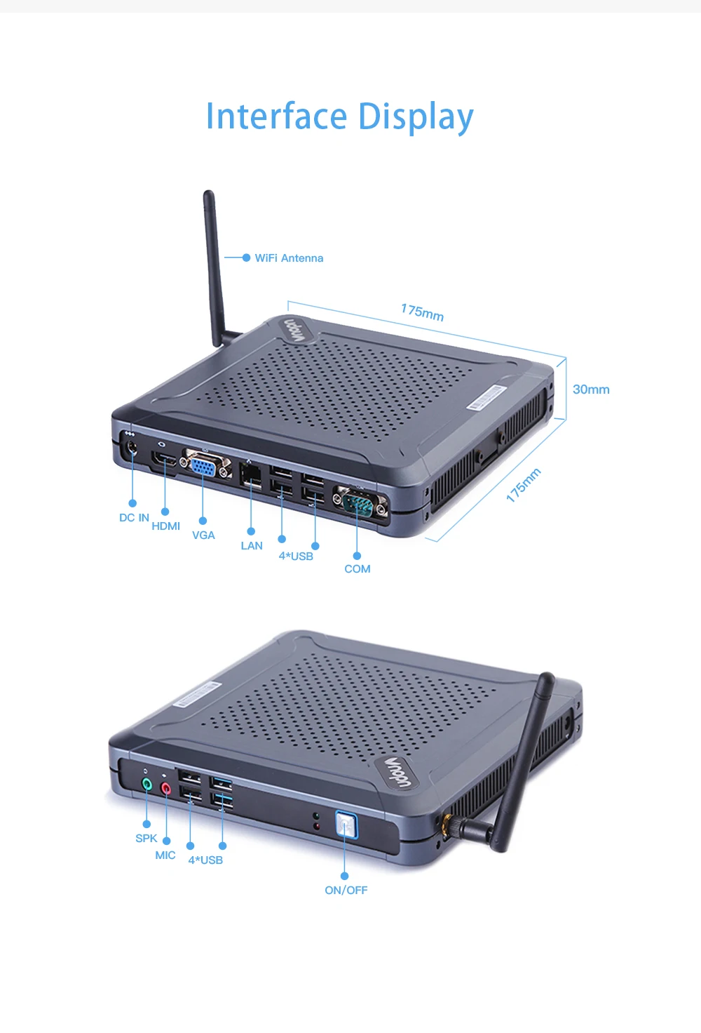 Мини-ПК AMD LX-420 Quad-core 2.Ghz неттоп настольных компьютеров Windows 7/8/10 8USB HDMI VGA Оперативная память 8G SSD 256G игровой компьютер с WI-FI