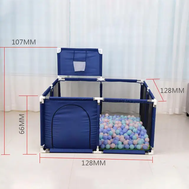 Baby Playpens Ball Pool With Basketball Hoop Extra Large Baby Mesh Fence Indoor Outdoor Playground Dry Pool Playpen For Children 6