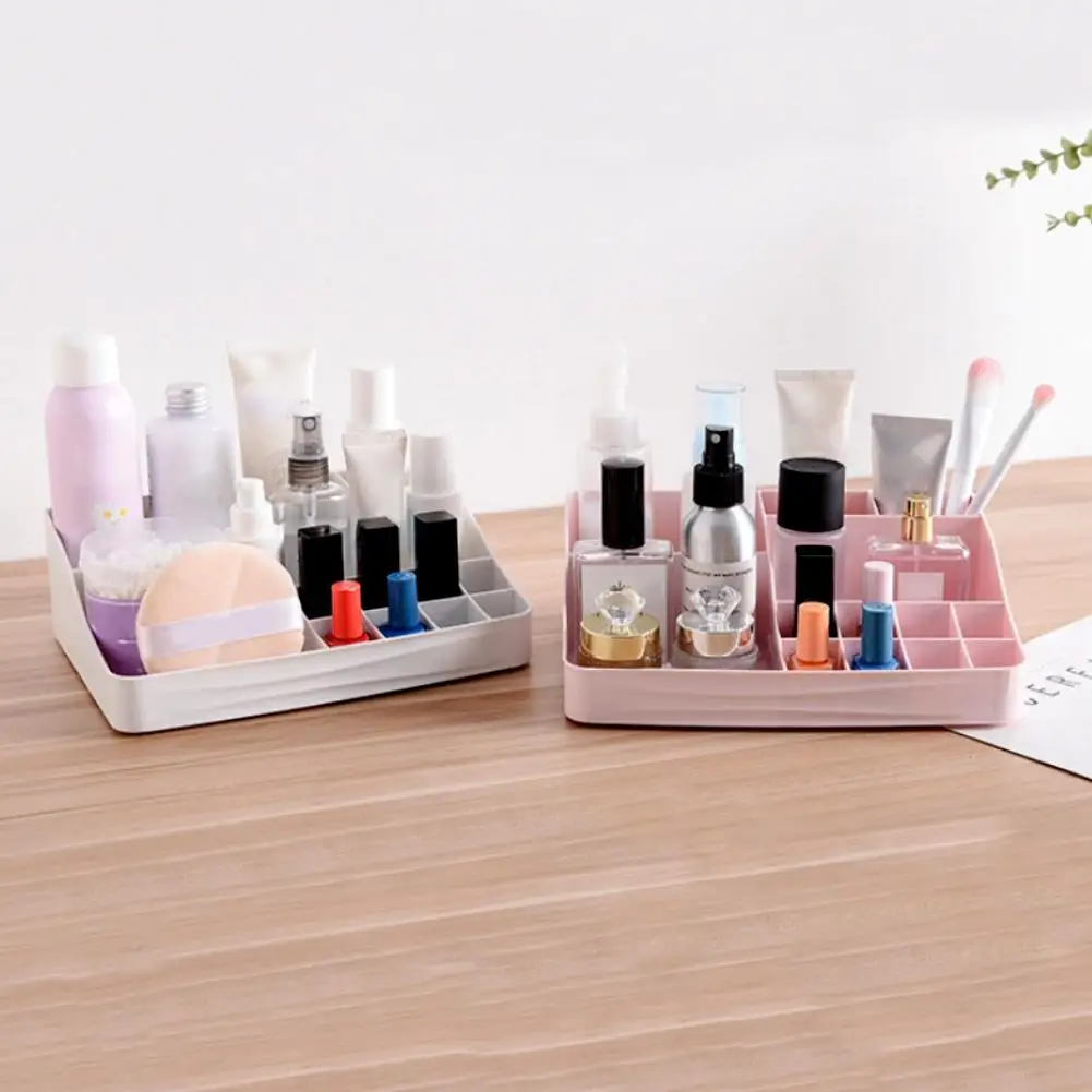 

Durable Home Office Desktop Make Up Cosmetics Storage Box Rack Self Sundries Organizer Convenient To Use