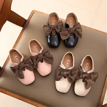 

2020 Autumn Girls Shoes Girl Bowknot Loafers AS0265