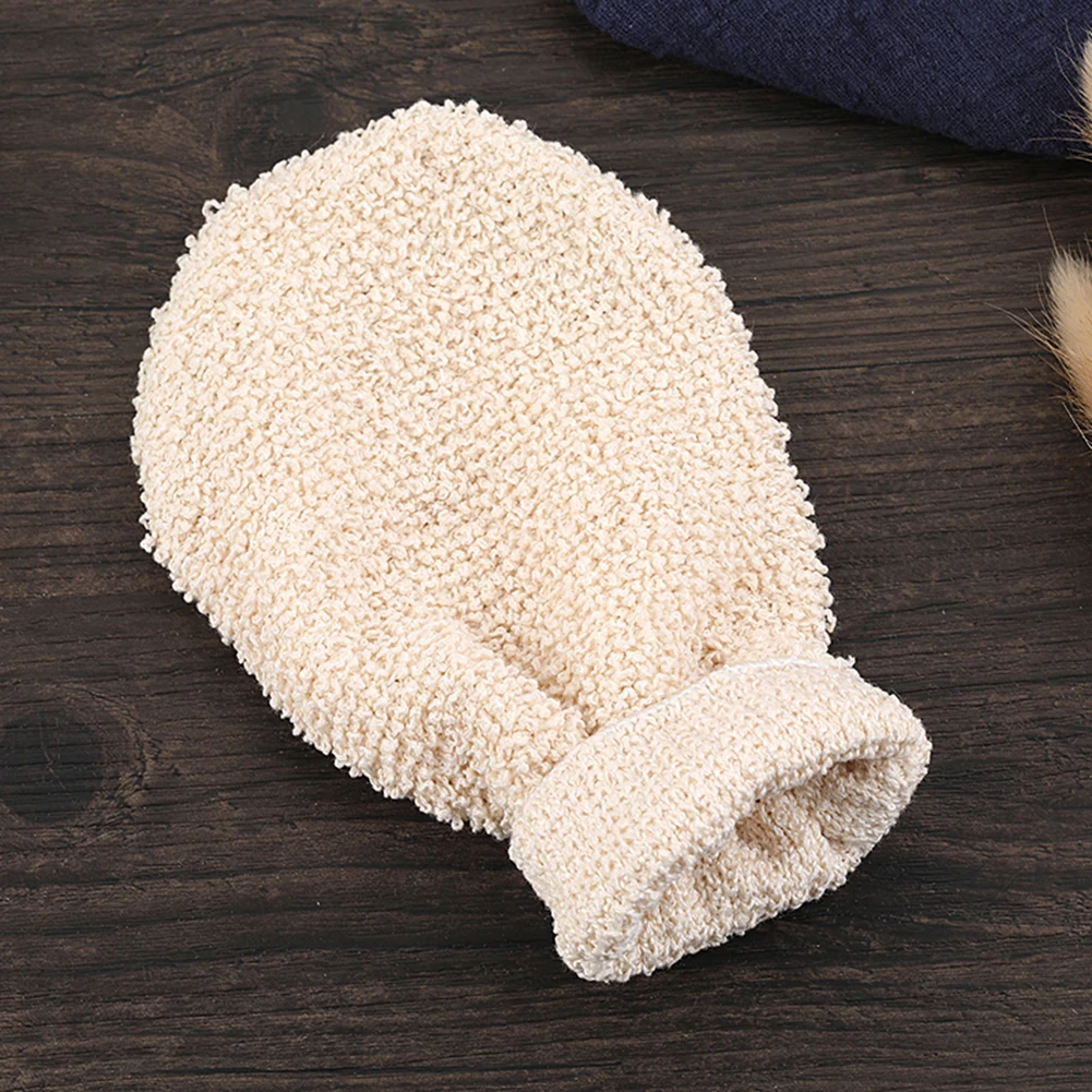 Перчатки для ванны из бамбукового волокна для спа, отшелушивающие, очищающие лицо