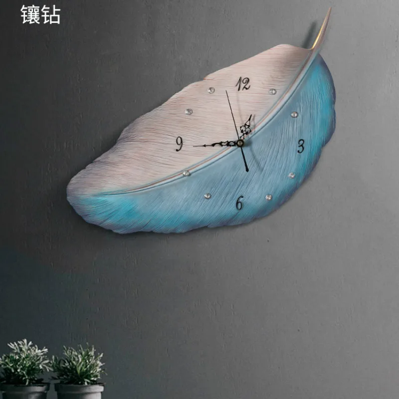 

Creative Large Wall Clock Living Room 3d Silent Feather Clocks Wall Home Decor Modern Luxury Wall Watches Duvar Saati Gift SC650