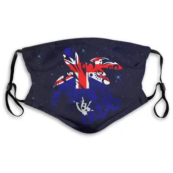 

Ocean Blue Tribal Australian Flag Active Carbon Filter Mask with PM2.5 Filters 5 Layers of Protection for Unisex