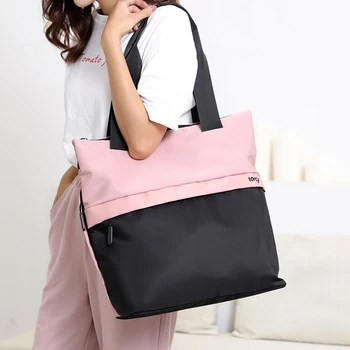 

Large-capacity women's bag 2019 new fashion leisure sports fitness bag Single Shoulder Handbag canvas bag tide