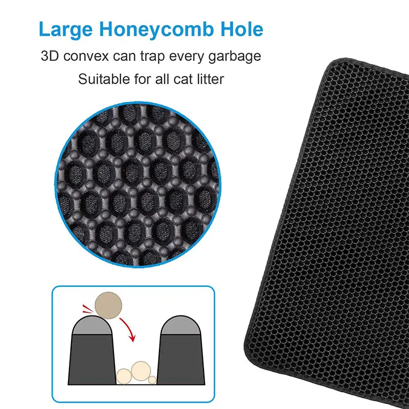 Коврик для кошачьего туалета Водонепроницаемый EVA двойной слой для сбора кошачьего туалета складной коврик для домашних животных внутренний портативный коврик для домашних животных