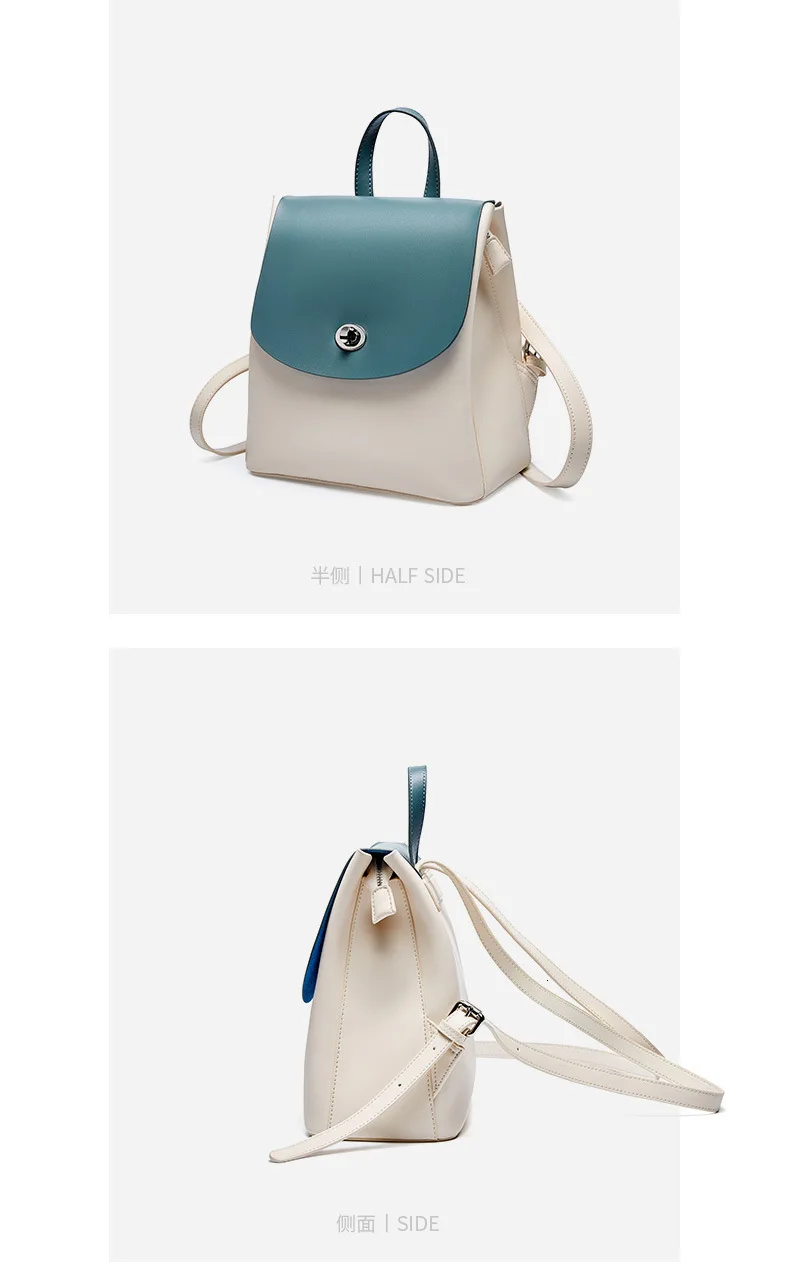 Реальный, натуральный, подлинный кожаный хит цвета, Маленький модный милый рюкзак для девочек, Mochila Feminina, рюкзак