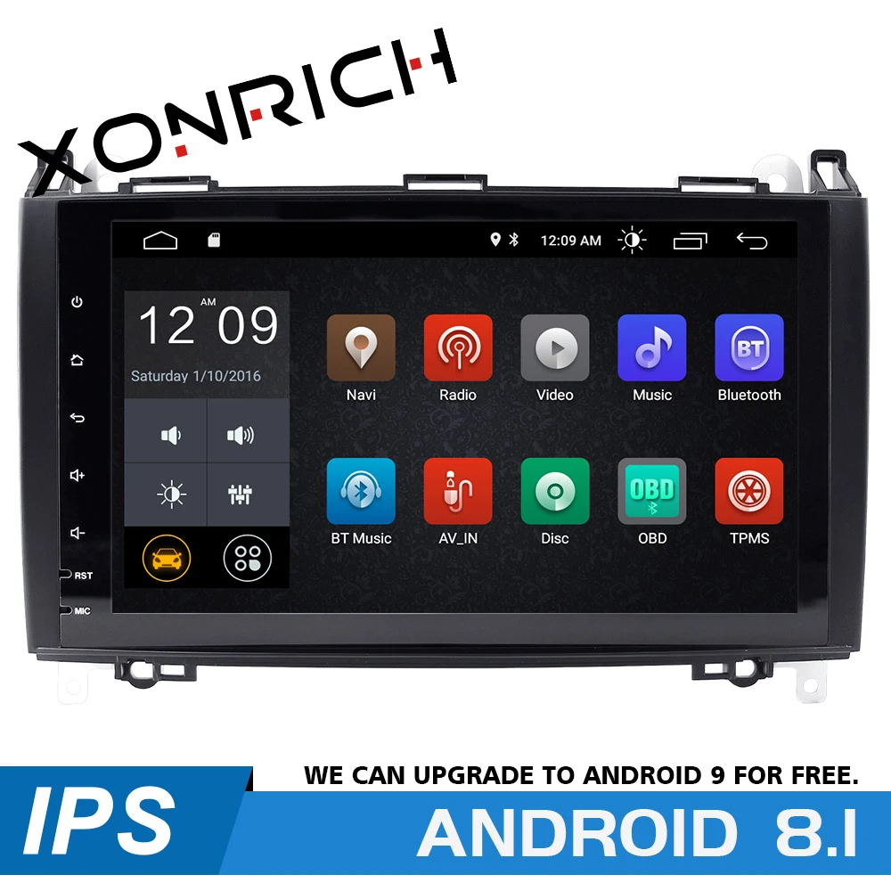 2 Din Android 8,1 автомобильный dvd-плеер для Mercedes Sprinter Vito W639 Viano B200/b-класс/2006- W245 W169/B170/W209/gps Авторадио