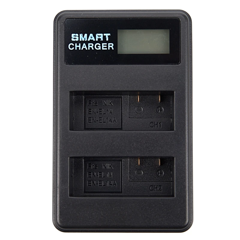 USB ЖК-дисплей Батарея Зарядное устройство EN-EL14 для D5500 D5100 D5200 D300 D3200 D3100 P7100 P7000