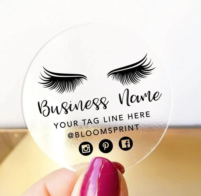 Lash Logo Stickers Custom Business Custom Logo Stickers Eyelashes