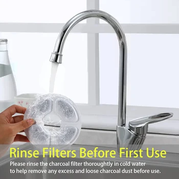 

New 6 Pieces/Set Flower Fountain Filters Replacement Filters for Dadypet Pet Fountain Dog Cat Water Dispenser Pet Water Fountain