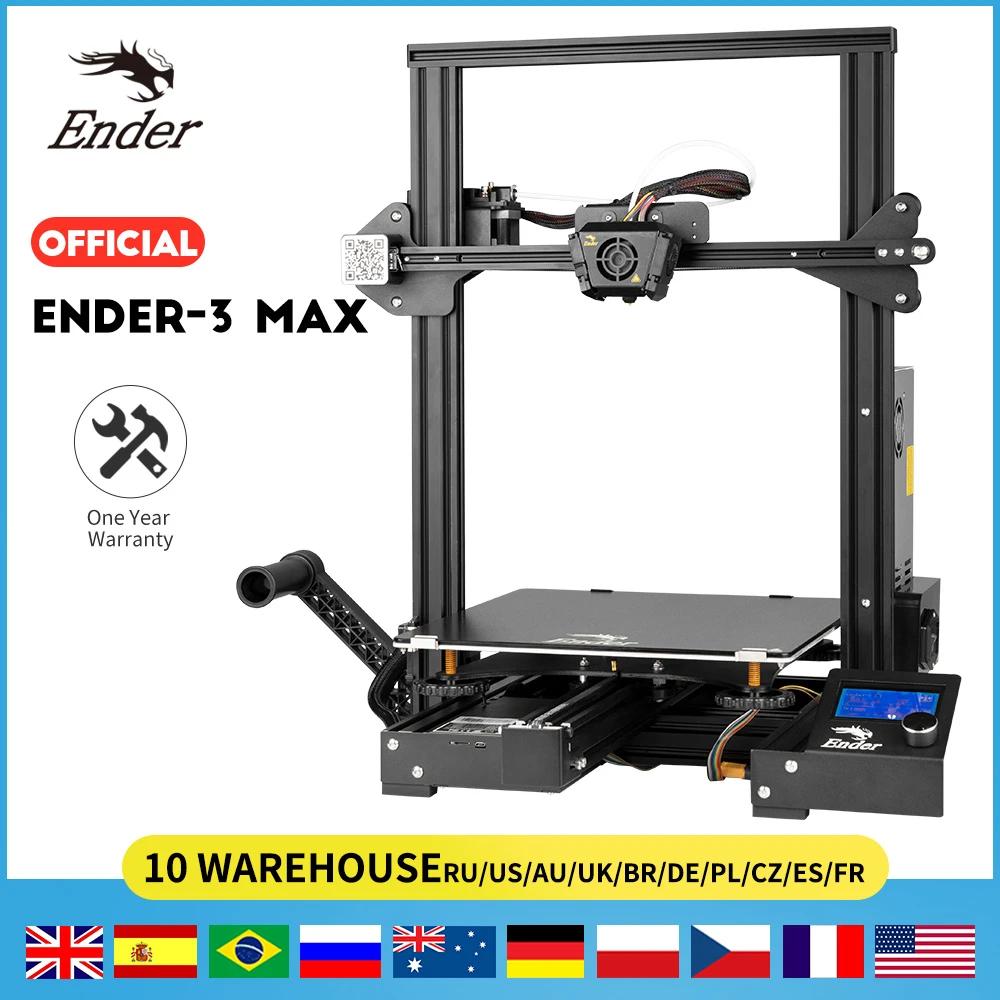 no usado Sastre Fiordo Kit de impresora 3D Ender 3 Max, Sensor de filamento inteligente Creality  3D, silencioso, actualizado, gran construcción, 300x300x340MM|Impresoras  3D| - AliExpress