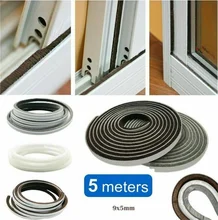 5M Draught Excluder Brush Pile Seal Film Door Window Self Adhesive Sealing Strip