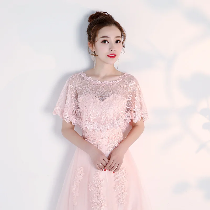 

Beautiful Wedding Jacket Lace Bridal Bolero Shrugs Wraps Capes Stock One Size 2021 Appliques Wedding Accessory