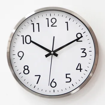 

2020 new wall clock fashion metal clock modern simple round clock bedroom living room mute wall clock Living Room