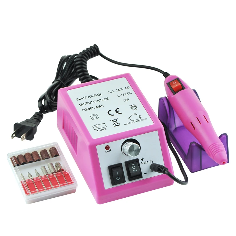 1 Set 2 Way Rotate Electric Nail Drill Machine 20000RPM Manicure Machine Strong Pedicure Gel Cuticle Remover USB Power Apparatus - Цвет: 20000 set 4