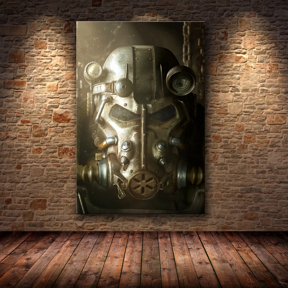 06 Fallout 3 4 Игра плакат стены искусства холст постер и Принт Холст декоративная картина для спальни рисунок ядро наклейки на стену - Цвет: 06