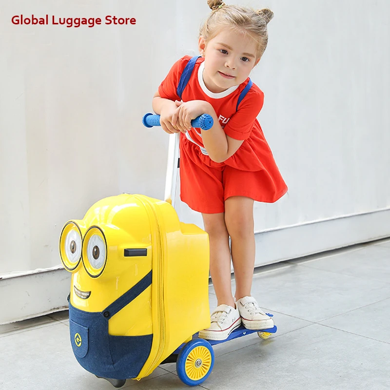Чемодан на колесах для детского скутера Minion сумка колесиках Детская переноски