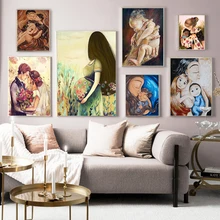 

FSBCGT Abstract Mother And Daughter Painting By Numbers Drawing On Canvas Hand Painted Pictures By Numbers Art Mother's Day Gift