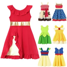 Рождественское платье принцессы для маленьких девочек; нарядное платье для девочек; маскарадный костюм Ариэль Мулан; Золушка; Elena; Анна; Эльза; колокол; платье принцессы; Детский костюм