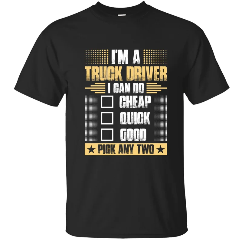 Wholesale Im A Truck Driver Tshirt T-Shirt For Men T Shirt Mens Solid Color Cool Homme Plus Size 3xl 4xl 5xl Design Tops |