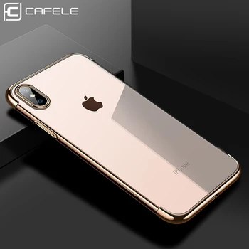 

CAFELE Silicone Case for iPhone 11 Pro Max XS MAX Luxury Color Plating Case Transparent Soft TPU Full Phone Cover for iPhone 11