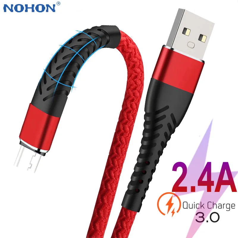 2 м 3 Micro USB Дата кабель для зарядного устройства samsung S7 Xiaomi Redmi 7 7A Note 4 4X5 Microusb провод