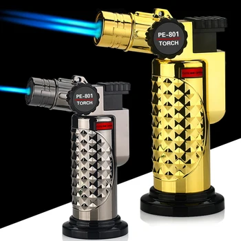 

New Spray Gun Torch Turbo Lighter Outdoor BBQ Jet Butane Gas Cigarette 1300 C Windproof Metal Pipe Lighter For Kitchen