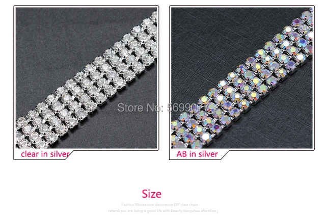 Cadena De Diamantes De Imitación 10 Yardas – Rollo De Cinta Brillante Con Cristales Para Manualidades, Joyería Y Decoración