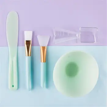 

Face Mask Mixing Bowl Set DIY Facemask Mixing Tool Kit With Silicon Face Mask Brush Facial Mask Bowl Brush Stick Spoon TSLM2