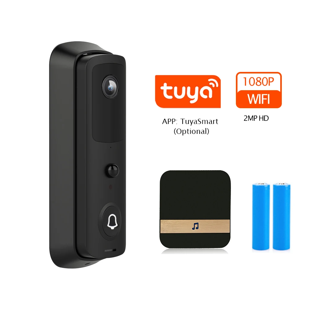 TUYA Option Video Doorbell Camera 1080P HD IP WIFI Doorbell Intercom Outdoor Wireless Smart Home Security Camera Night Vision|Doorbell| - AliExpress