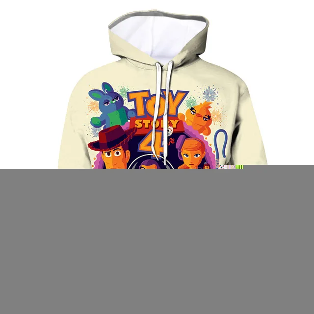 Movie Toy Story 4 Толстовка для мужчин/женщин мультфильм форки Костюмы 3d печати толстовки кофты повседневное Harajuku стиль спортивный свитер - Цвет: Черный