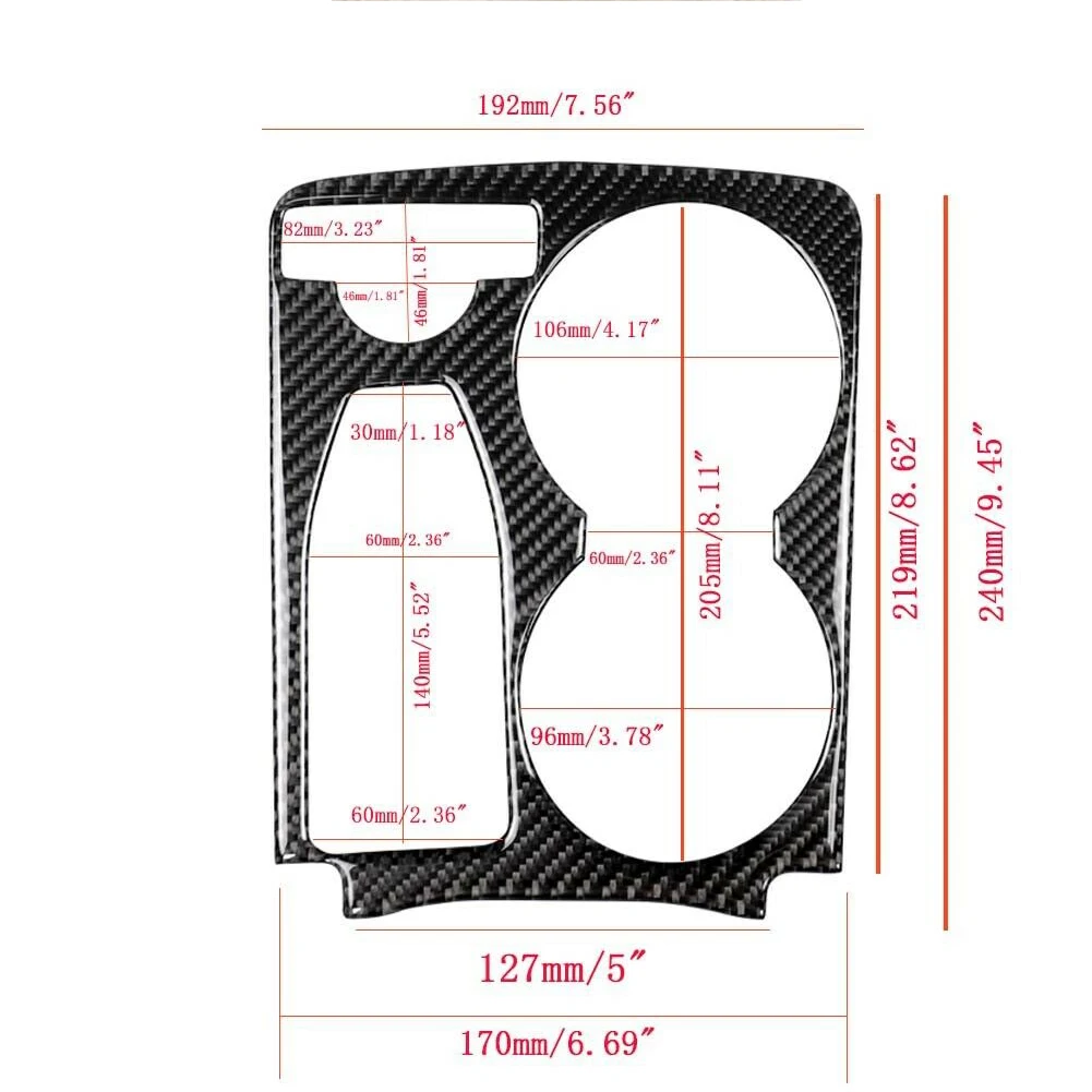 Автомобильная наклейка s из углеродного волокна для подлокотника держателя
