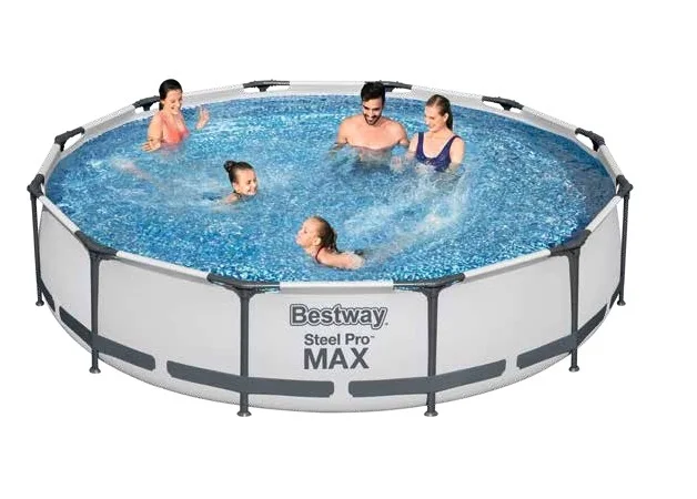 

21 New Design 56420 Bestway 366*122cm Round Frame-Supported Swimming Pool Dia 12*Ht 4 Ft Outdoor Circle Thick Above Ground Pool