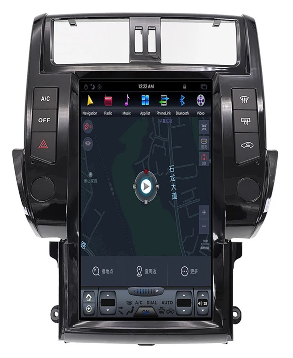 13," Тесла стиль вертикальный экран android 8,1 шестиядерный автомобиля gps радио навигации для Toyota prado