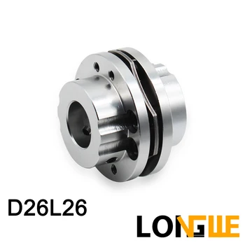 

LONGWEFlexible Diaphragm Motor Shaft Coupler D26 L26 Anti Vibration Flange Coupling 3 4 5 6 6.35 7 8mm Joint