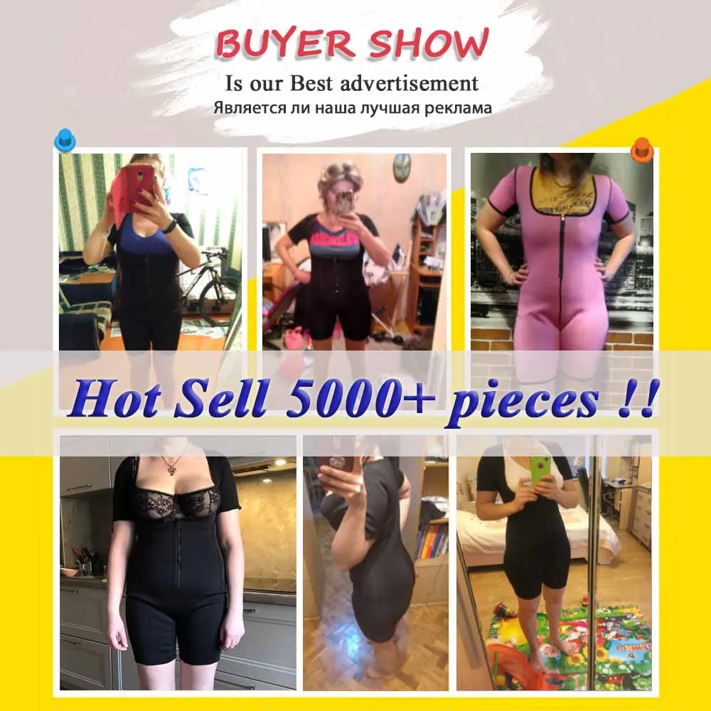 Comprar Traje de Sauna de neopreno para adelgazar para mujer, traje de Sauna bajo el busto, Fajas para piernas, formador de cintura, con cremallera de talla grande