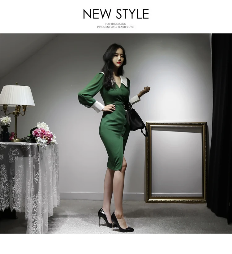 2022 فستان بسيط بابه واكمام طويله تصاميم كوريه جديد فساتين العيد لعام