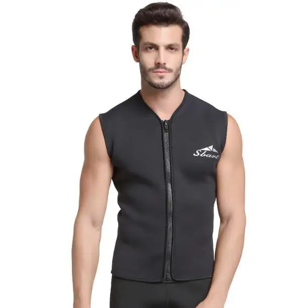 

SBART Men's Winter Swim Thermal Vest 5mm Zipper European Jacket Deep Diving Suit