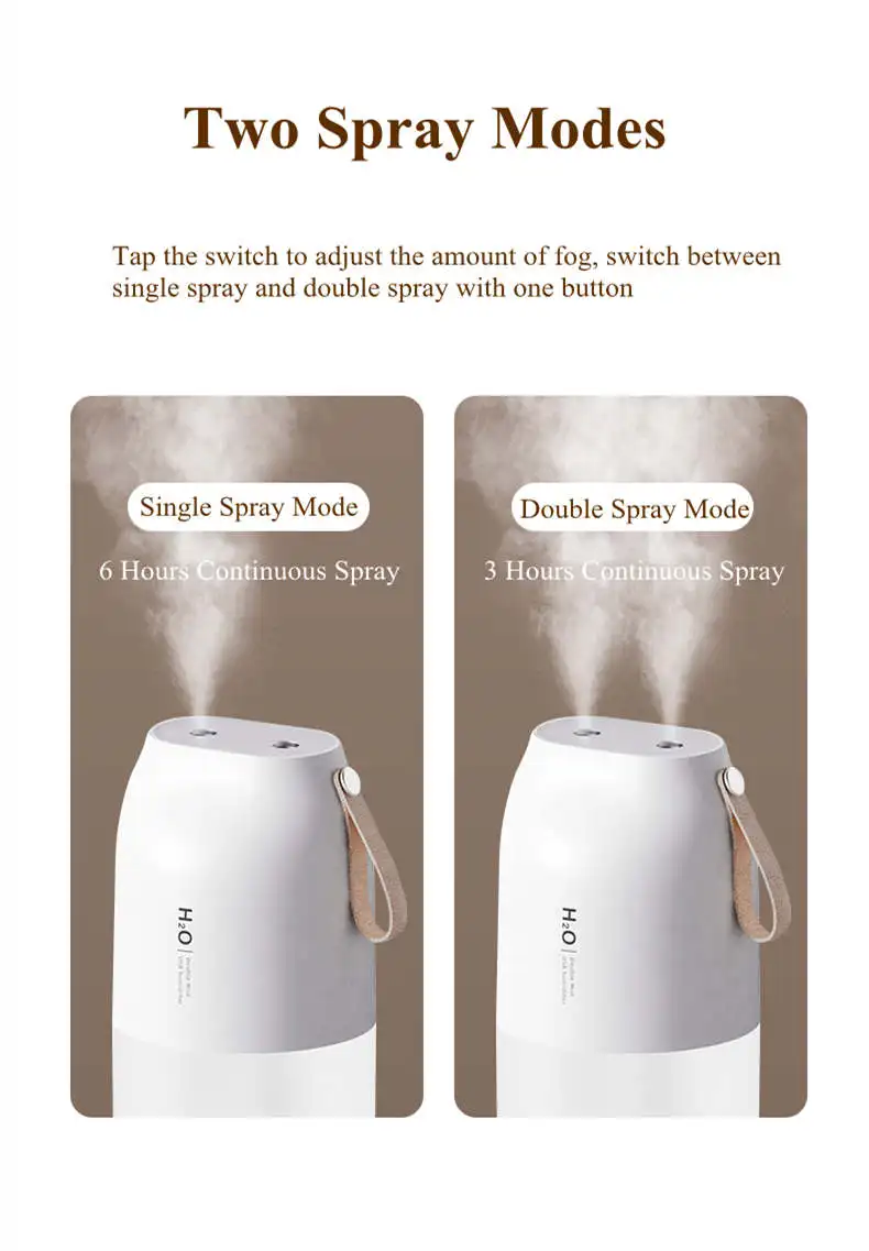 300ml duplo pulverizador umidificador de ar 2000mah