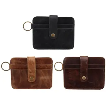 

Vintage Slim Cowhide Leather Credit Card Holder Cards Case Pocket Wallet Organizer for Women Men A69C