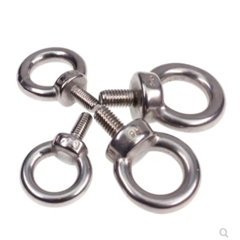M3-M12 Eye Bolt Stainless Steel Screws Stainless Steel Screw Stainless Steel Fittings Stainless Steel Nut Ring Link Bolt Sheep Eye Screw eye nut 304 Stainless Steel Marine Lifting Eye Screws Ring Loop Hole Cable Rope bolt nut 1pc-5pcs/lot