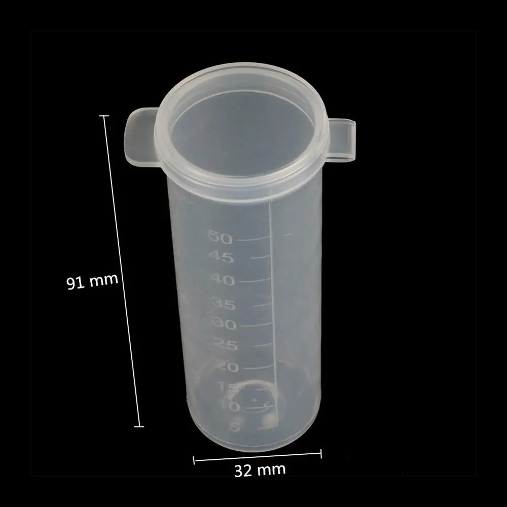 Gland cap round bottom centrifugal tubes Transparent free-standing Scale Laboratory analysis supplies 2 Pcs 50ml plastic test tubes centrifuge tube