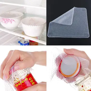 

Wrap Fresh Keeping Stretch 14.5X14.5cm Cover Silicone Food Kitchen Cling Food-Grade Multifunctional Reusable Tool