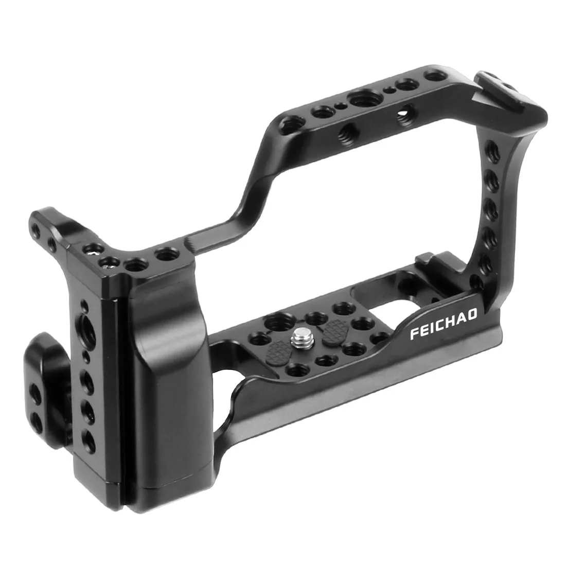 M50 Camera Cage Rig + 1/4 Top Handle Grip Aluminum Alloy for Canon EOS M50 M5 DSLR Cold Shoe Mount Video Vlog Film Stabilizer