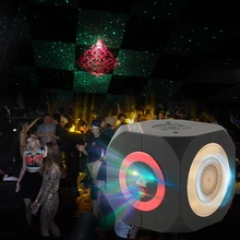 Haut parleur Laser Rechargeable, Bluetooth, projecteur Laser, effet d'éclairage de scène pour fête en plein air DJ Disco vacances noël maison