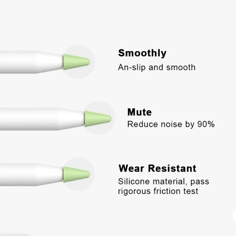 8 шт. силиконовый Сменный Чехол с наконечником, защитный чехол для Apple Pencil 1st 2nd, стилус, чехол