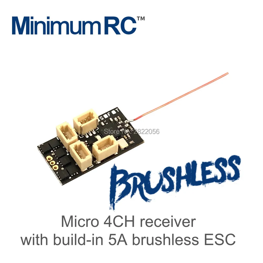 Миниатюрный 4 канальный приемник с 5А бесщеточным DSM2 Flysky Sfhss Frsky встроенным ESC для