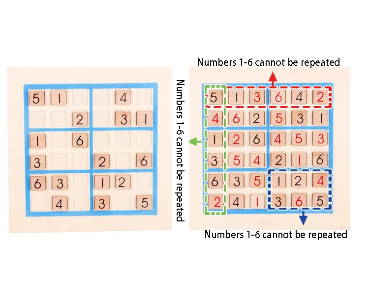Три в 1 деревянные детские Sudoku шахматы четыре, шесть, девять сетки вход логика обучающие средства начальной школы настольные игры