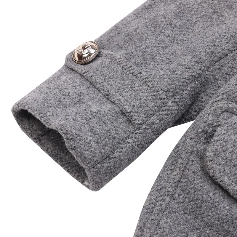 Hot Children\'s Warm Woolen Coat Children Coats New Winter Boys Thick Casual Outerwear Kids Clothing 1-5Y A1