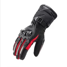 1 пара моторных перчаток, водонепроницаемые ветрозащитные теплые зимние перчатки для езды на велосипеде, для езды по пересеченной местности, толстые длинные перчатки
